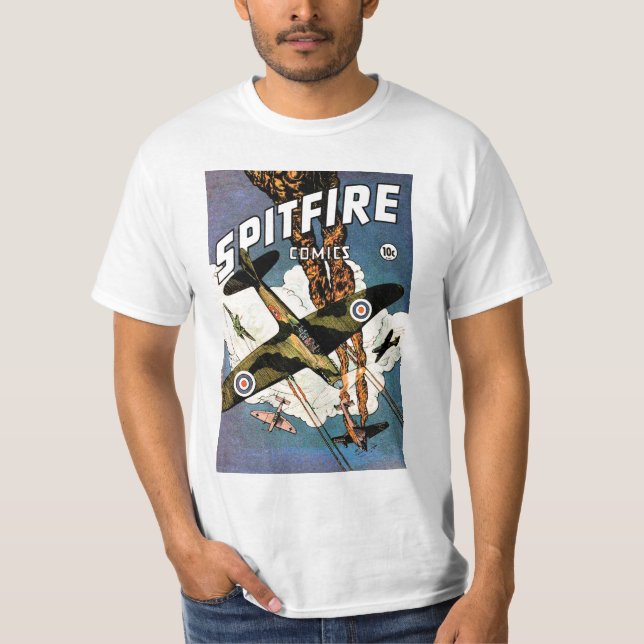 Camiseta Aviones de combate del Spitfire - Segunda Guerra (Anverso)