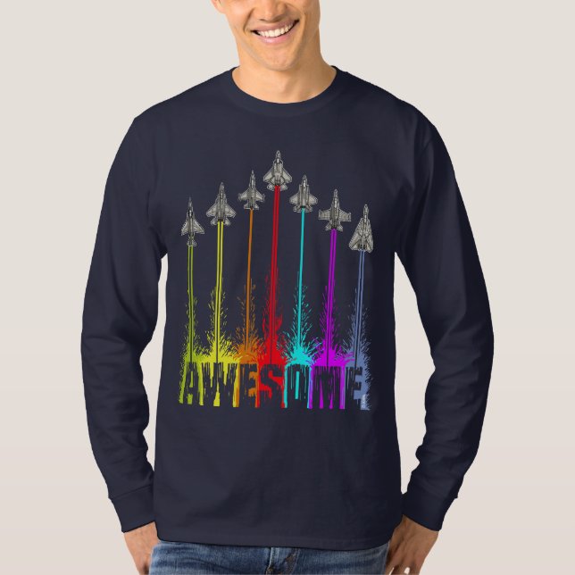 Camiseta Aviones de combate impresionantes (Anverso)