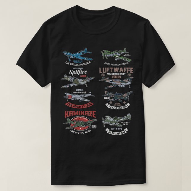 Camiseta Aviones de guerra WW2 Aviones de guerra F4U Corsai (Diseño del anverso)