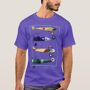 Camiseta Aviones de la Primera Guerra Mundial Vintage
