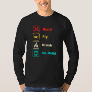Camiseta Aviones piloto de drones Quadcopter Crash