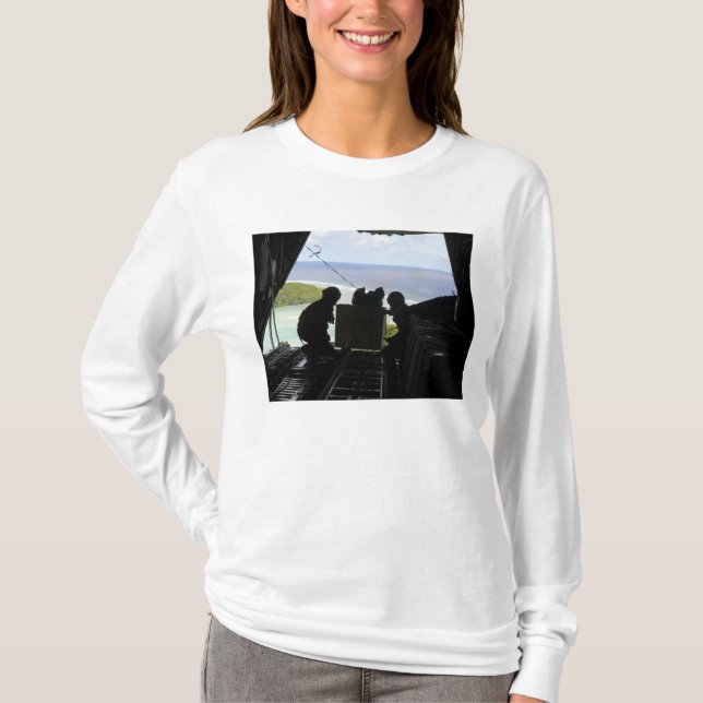 Camiseta Aviones sacan una paleta de artículos donados (Anverso)