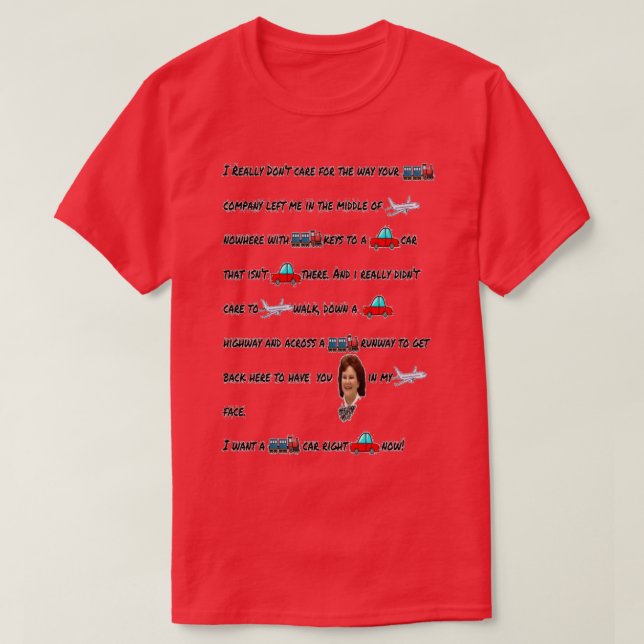 Camiseta Aviones y algunos automóviles  (Diseño del anverso)