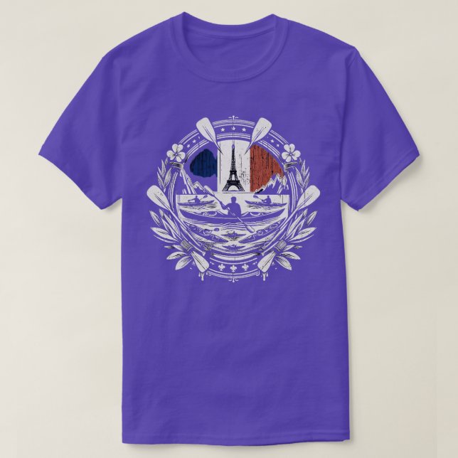 Camiseta Aviron Supporter Comptision Sporting France Rowing (Diseño del anverso)