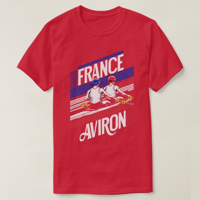 Camiseta Aviron Supporter Comptision Sporting France Rowing (Diseño del anverso)