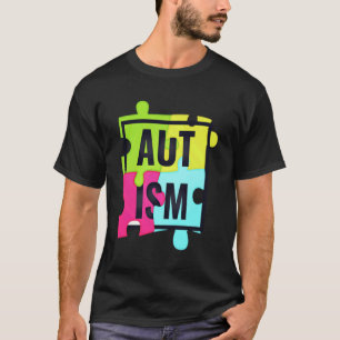 Camiseta Avisación de autismo Rompecabezas de bolsillo muje