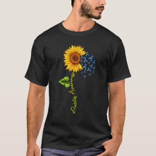 Camiseta Avisación sobre la diabetes tipo 1 del girasol T1D