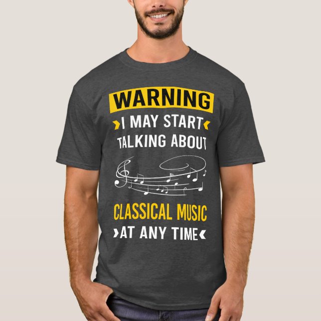 Camiseta Aviso a amigo de música clásica (Anverso)