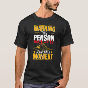 Camiseta Aviso A Esta Persona Puede Escribir En Cualquier M