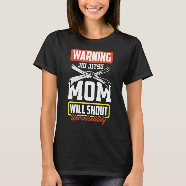 Camiseta Aviso a Jiu Jitsu Mom Jiu Jitsu Mom (Anverso)