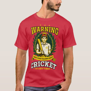 Camiseta Aviso a jugadores de cricket