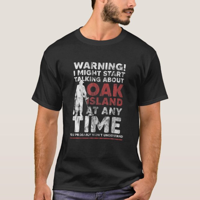 Camiseta Aviso a la isla de roble Metalizado de detección d (Anverso)