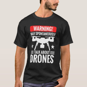Camiseta Aviso a los hombres puede hablar de drones Quadroc