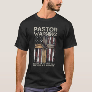 Camiseta Aviso al pastor de la bandera estadounidense de la