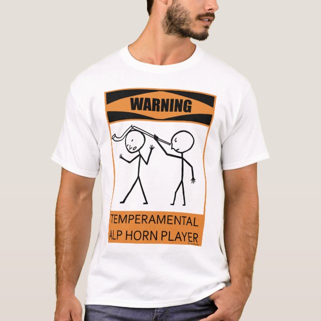 Camiseta Aviso Alp Temperamental Jugador Cuerno (Anverso)