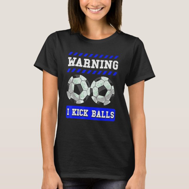 Camiseta Aviso: Cita de fútbol de Kick Balls (Anverso)