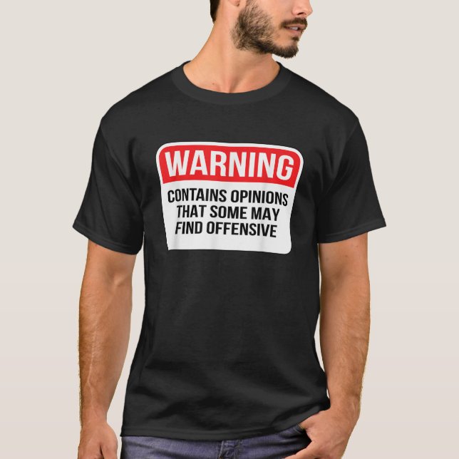 Camiseta Aviso Contiene Opiniones Que Algunos Pueden Encont (Anverso)