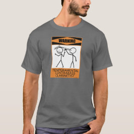 Camiseta Aviso Contrabass Temperamental Clarinetista