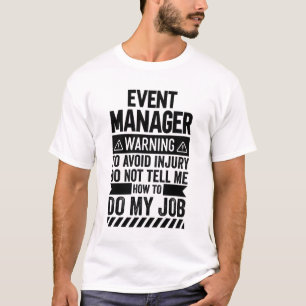 Camiseta Aviso de administrador de eventos