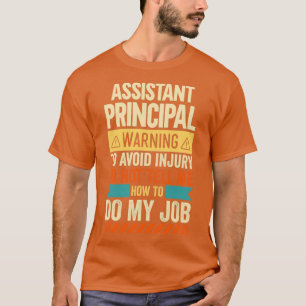 Camiseta Aviso de advertencia principal del asistente 2