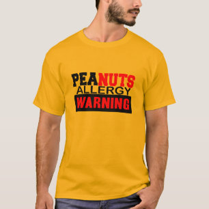 Camiseta Aviso de alergia a cacahuetes