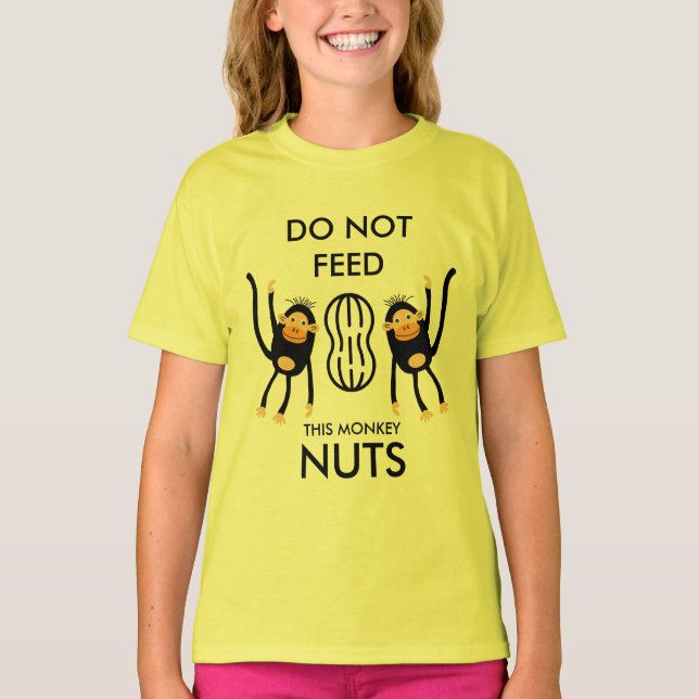 Camiseta Aviso de alergia a las nueces de niños (Anverso)
