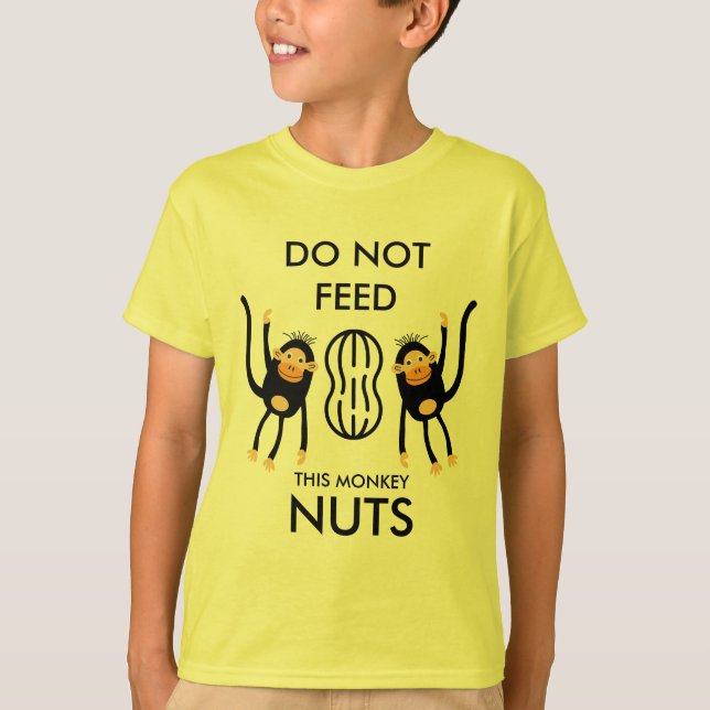 Camiseta Aviso de alergia a las nueces de niños (Anverso)