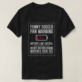 Camiseta Aviso de batería baja crítico para fanático divert