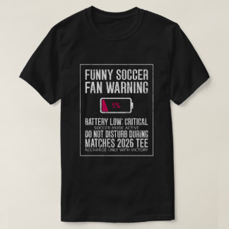 Camiseta Aviso de batería baja crítico para fanático divert