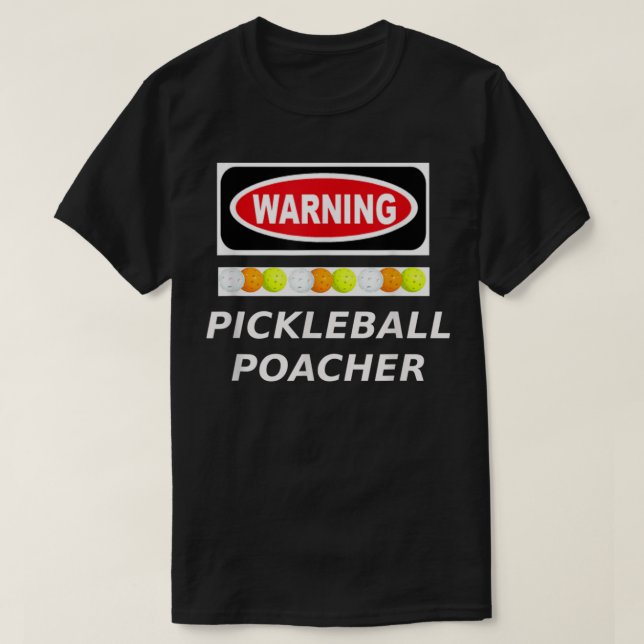 Camiseta Aviso de cazador furtivo de bolas de bolas de bola (Diseño del anverso)