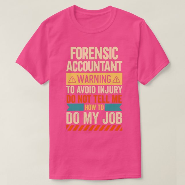 Camiseta Aviso de contabilidad forense 2 (Diseño del anverso)