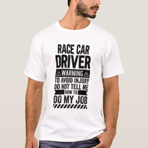 Camiseta Aviso de controlador de coches de carreras