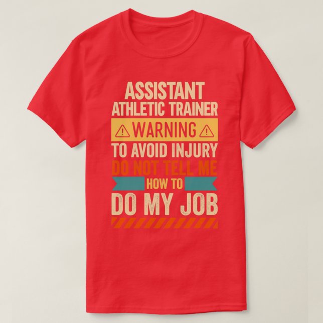 Camiseta Aviso de entrenador atlético auxiliar 2 (Diseño del anverso)