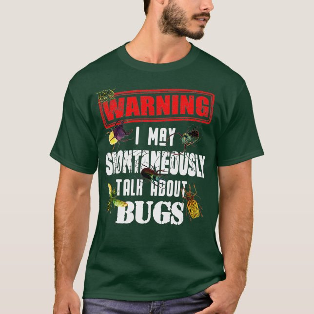 Camiseta Aviso de Guay sobre fallos divertidos de insecto B (Anverso)