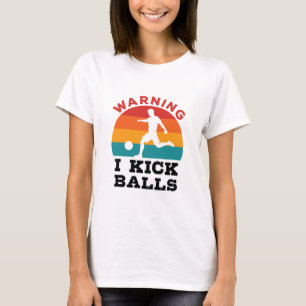 Camiseta Aviso de Kickball sobre las pelotas de Kickball