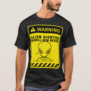 Camiseta Aviso de la cabeza de alienígena Alien avistó a Ro
