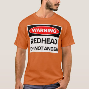 Camiseta Aviso de la cabeza roja: no molestar