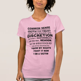 Camiseta Aviso de la Muerte del Sentido Común Cita Sarcásti