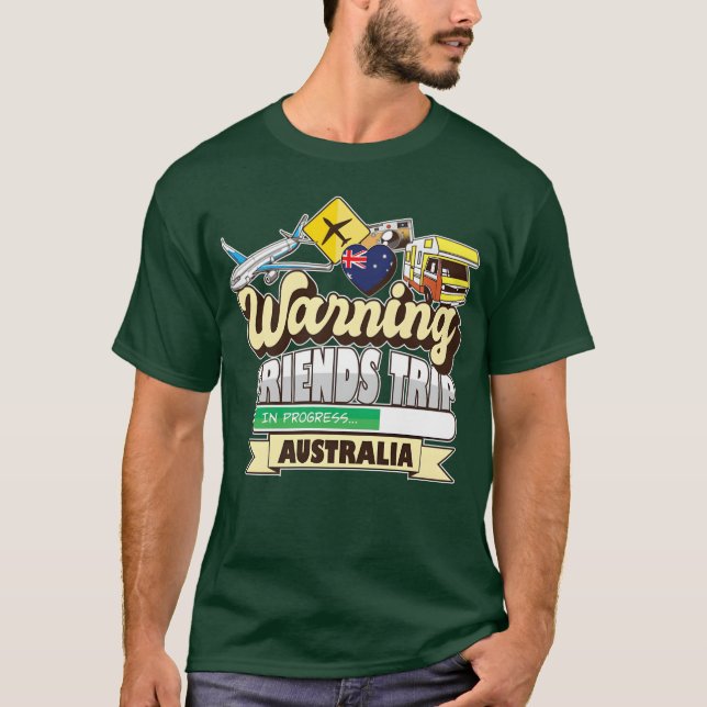 Camiseta Aviso de los amigos Avances de Australia Coinciden (Anverso)