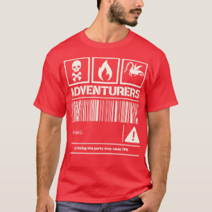 Camiseta Aviso de los aventureros El hecho de que el fiesta