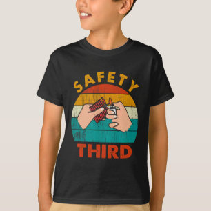 Camiseta Aviso de los fuegos artificiales Seguridad de los 
