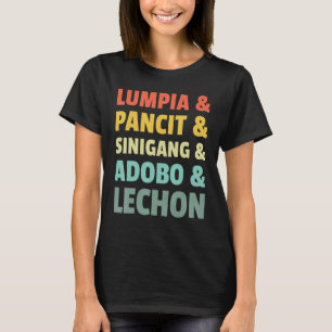 Camiseta Aviso de Lumpia Pancit Sinigang, comida filipina