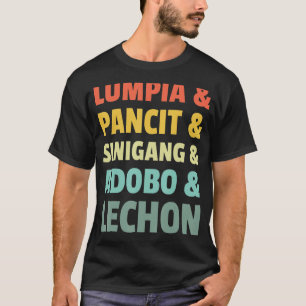 Camiseta Aviso de Lumpia Pancit Sinigang, comida filipina