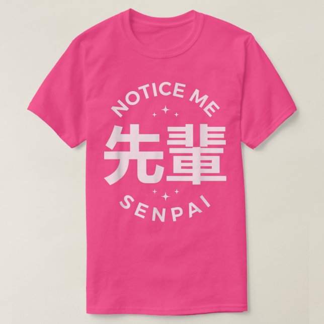 Camiseta Aviso de mi Senpai (Diseño del anverso)