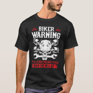 Camiseta Aviso de motociclista de pandillas de la época Mec