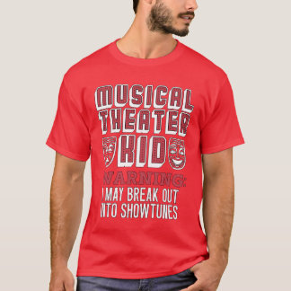 Camiseta Aviso de niño musicalheater Puedo Broadway Musical