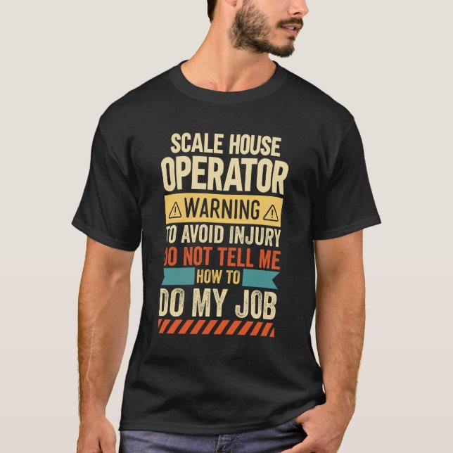 Camiseta Aviso de operador de la casa de escala (Anverso)