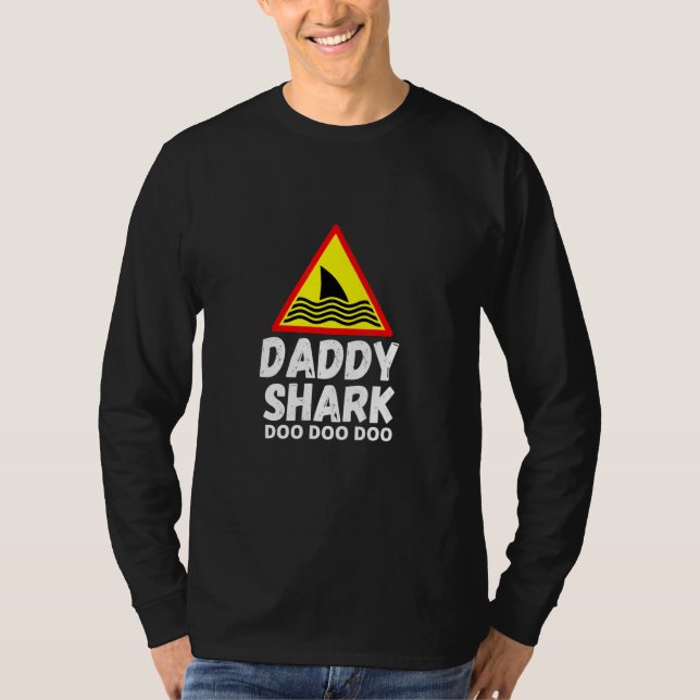 Camiseta Aviso de papi tiburón para (Anverso)