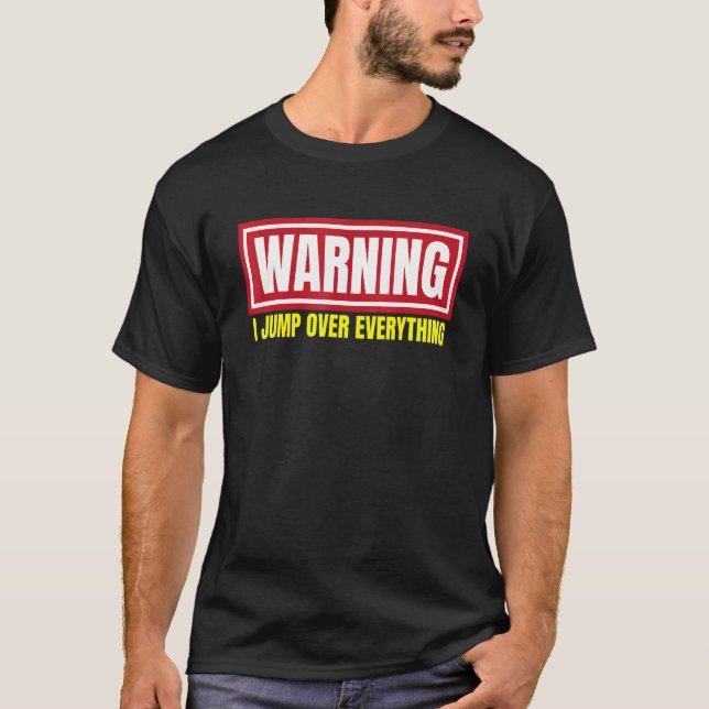Camiseta Aviso de Parkour salto sobre todo Runnin gratis (Anverso)