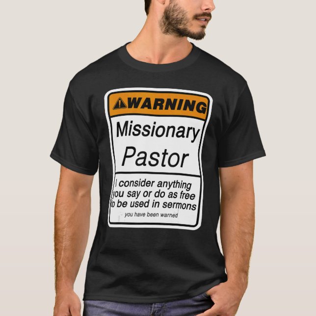 Camiseta Aviso de pastor para apreciación de clérigos misio (Anverso)